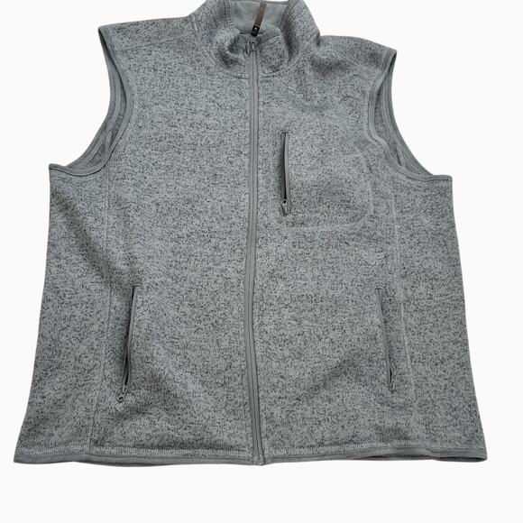 Orton Brothers Vest Men Large Full Zip Gray Fleece Outdoor Zipper Pockets Hiking - Picture 5 of 8